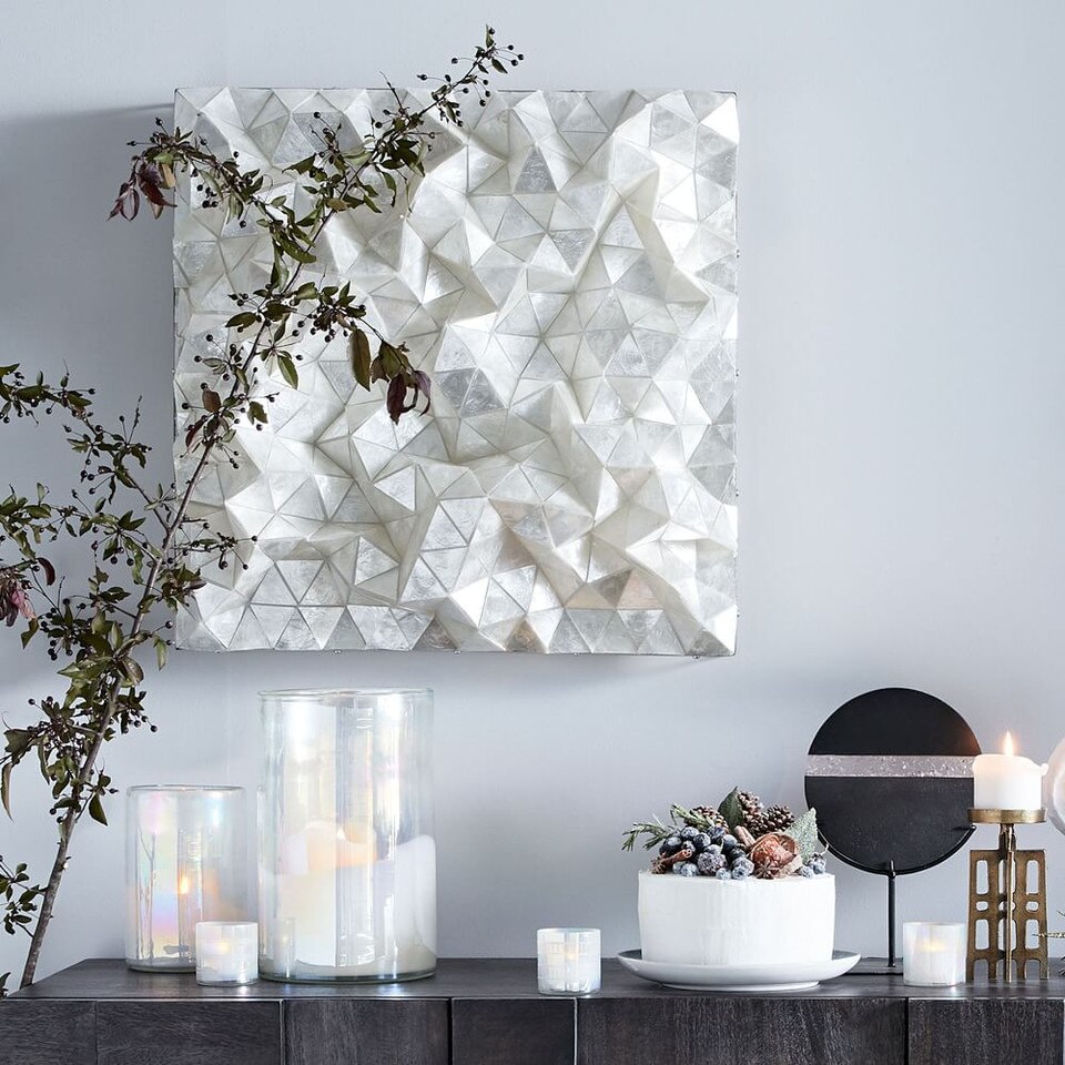 Capiz Wall Art, Faceted Square West Elm Australia